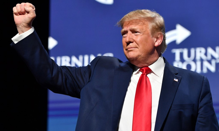 Tổng thống Mỹ Donald Trump tại một sự kiện ở West Palm Beach, bang Florida hôm 21/12. Ảnh: AFP.