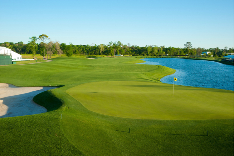 Hố 18 par 4 ở Golf Club of Houston là hố đấu khó nhất năm. Ảnh: GCH.