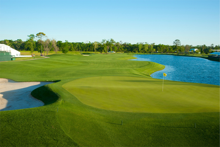 Hố 18 par 4 ở Golf Club of Houston là hố đấu khó nhất năm. Ảnh: GCH.