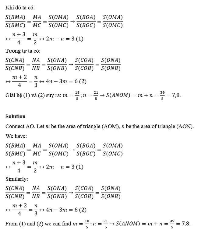 Đáp án bài toán diện tích trong kỳ thi ở Croatia - 1