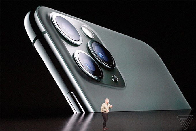 Cụm camara mới của model iPhone 11 Pro. Ảnh: The Verge. 