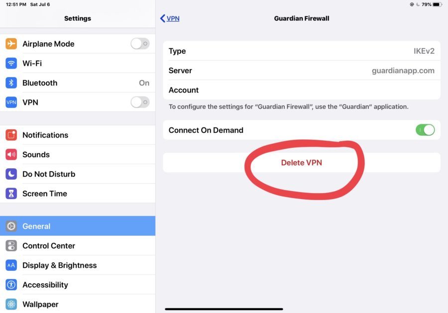 Cách xóa VPN khỏi iPhone và iPad