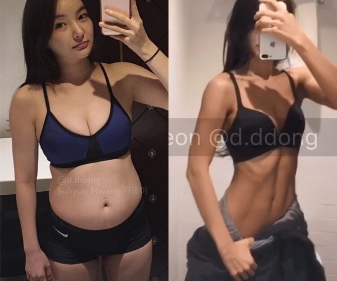 Cô gái Hàn Quốc giảm 20 kg sau một năm