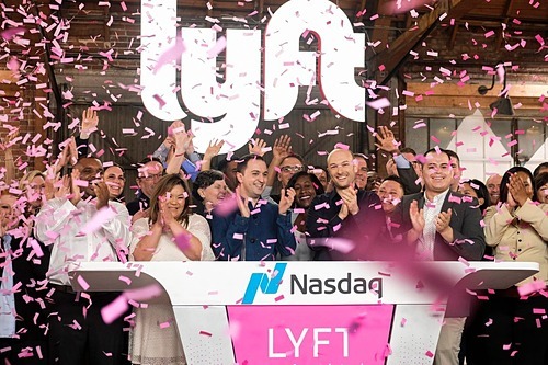 Buổi IPO của Lyft vào tháng 3/2019. Ảnh: AP