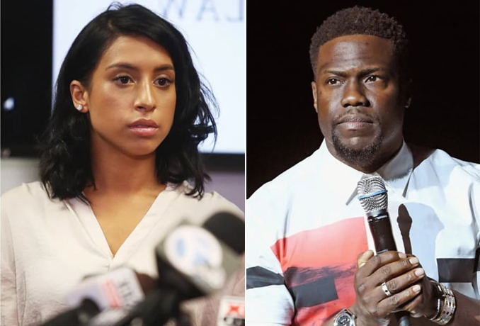 Kevin Hart đang bị cô nhân tình (bên trái) kiện và yêu cầu bồi thường 60 triệu USD.