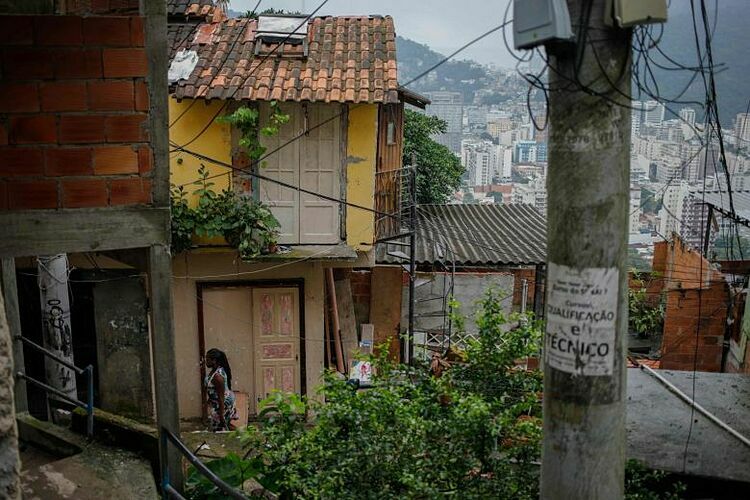 Khu ổ chuột Santa Marta ở Rio de Janeiro. Ảnh: AFP.