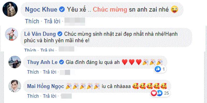 Đông Nhi, bà xã Đăng Khôi, Vân Dung, MC Quang Minh, ca sĩ Ngọc Khuê,... đã gửi lời chúc mừng sinh nhật đến nhạc sĩ Hồ Hoài Anh.  
