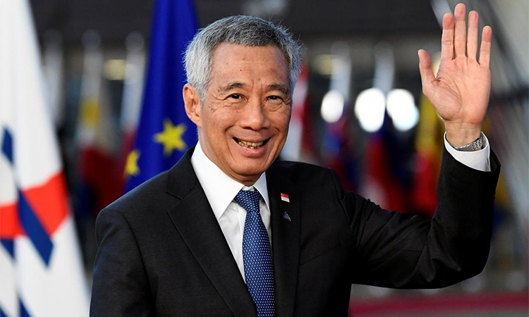 Thủ tướng Singapore Lý Hiển Long tại một sự kiện ở Brussels, Bỉ tháng 10/2018. Ảnh: Reuters.