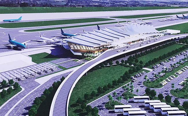 Phối cảnh nhà ga T2 sân bay Phú Bài. 