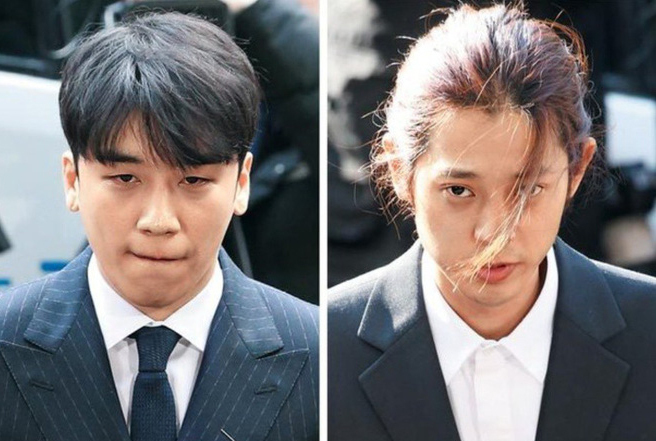 Seungri và Jung Joon Young đều giải nghệ vì bê bối. Ảnh: Chosun.