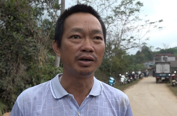 Ông Lã Văn Tích chứng kiến vụ chém giết của Hoàng Văn Chín và suýt nữa cũng thành nạn nhân. Ảnh: Nguyễn Ngoan.