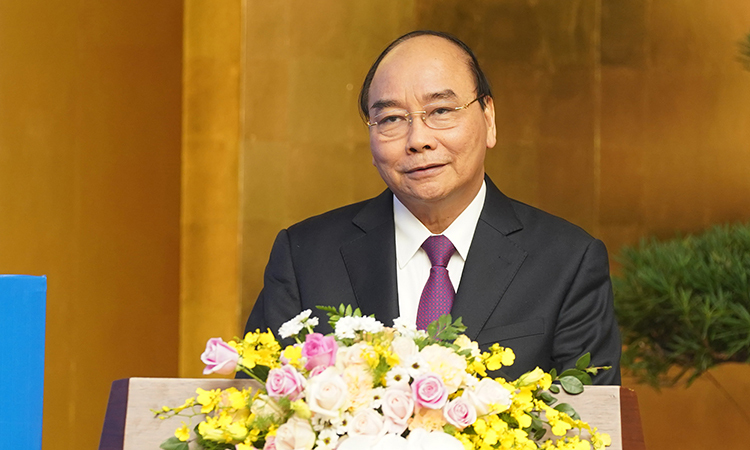 Thủ tướng Nguyễn Xuân Phúc phát biểu tại sự kiện cuối ngày 30/12. Ảnh: VGP