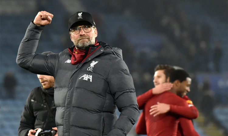 Klopp chỉ hài lòng với kết quả mà phong độ của các học trò, chưa vội nghĩ đến ngôi vô địch Ngoại hạng Anh. Ảnh: AP.