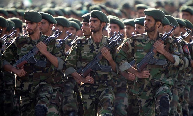 Binh sĩ IRGC trong một cuộc duyệt binh đầu năm 2019. Ảnh: Reuters.