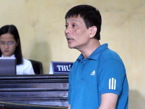Cựu luật sư Tiến trong lần ra tòa năm 2014. Ảnh: Nhật Vy.