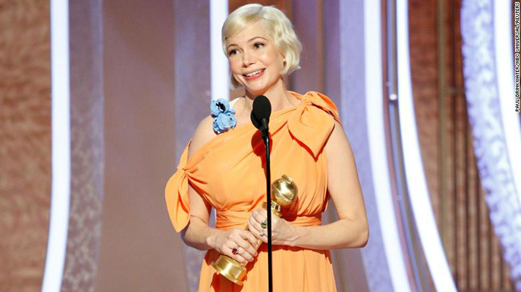 Michelle Williams nhận giải Nữ chính xuất sắc nhờ series Fosse/Verdon. Ảnh: CNN.