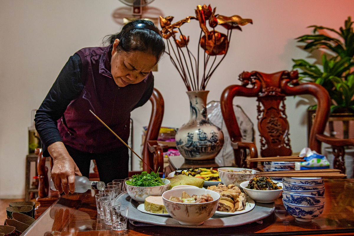 Lễ cúng ông Táo của một gia đình Hà Nội