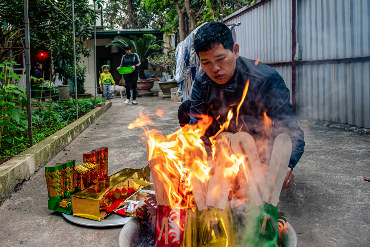 Lễ cúng ông Táo của một gia đình Hà Nội