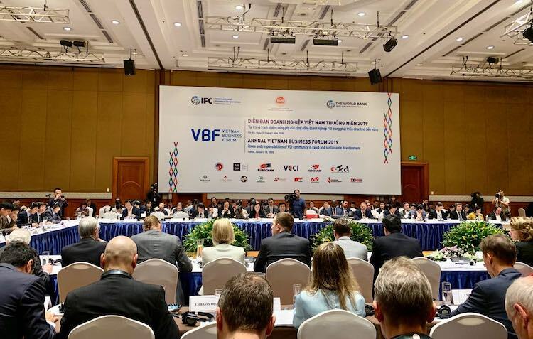 Toàn cảnh DIễn đàn thường niên VBF 2019, ngày 10/1 tại Hà Nội. Ảnh: Anh Minh