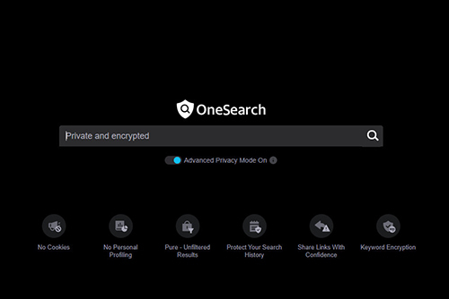 Giao diện nền web của Yahoo OneSearch.