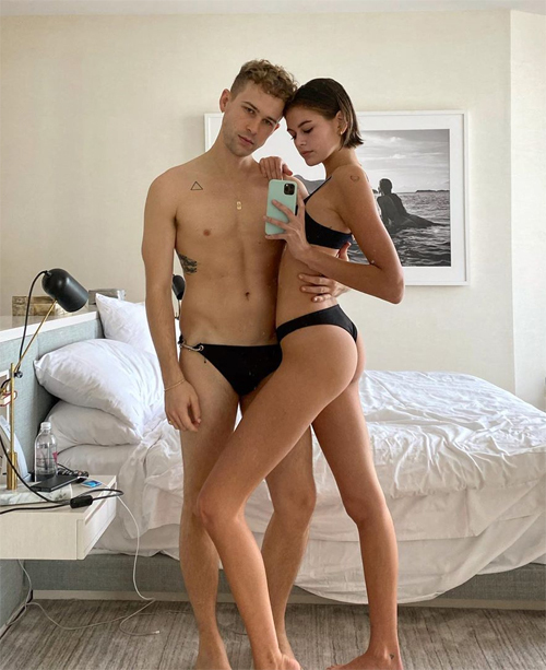 Kaia cùng cậu bạn Tommy chụp hình khoe body trên Instagram.