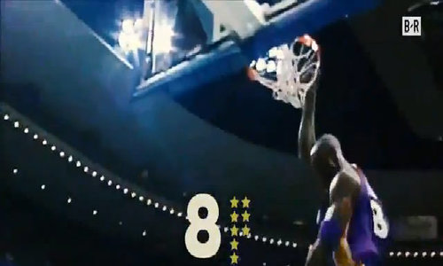 Kobe Bryant trong hai chiếc áo 8 và 24
