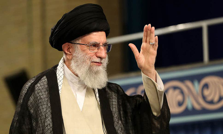 lãnh tụ tối cao Iran Ayatollah Ali Khamenei phát biểu trong một sự kiện ở Tehran tháng 7/2019. Ảnh: AFP.