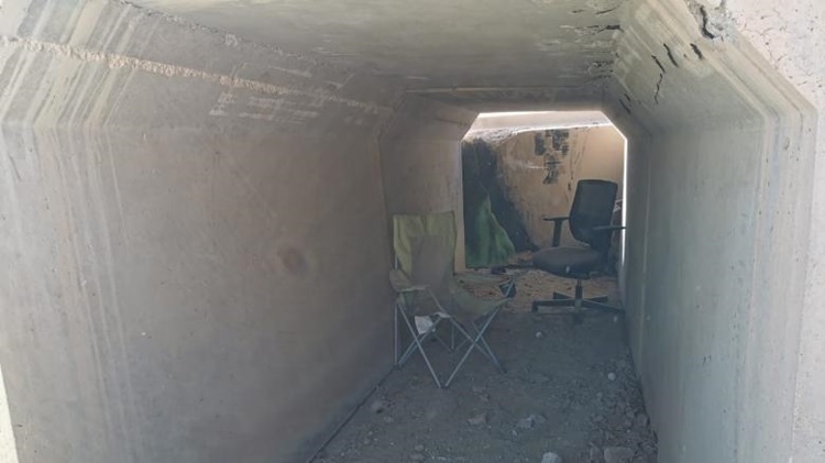 Một boongke trú ẩn của quân đội Mỹ tại căn cứ Al-Asad, Iraq hôm 11/1. Ảnh: CNN.