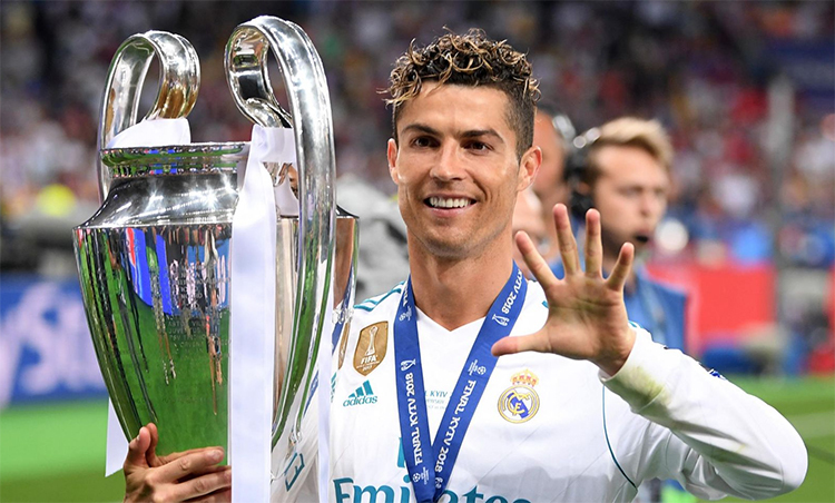 Ronaldo đã có năm Champions League. Ảnh: Reuters