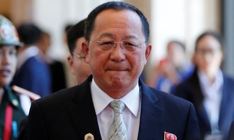 Ngoại trưởng Triều Tiên Ri Yong-ho tại Lào hồi năm 2016. Ảnh: Reuters.