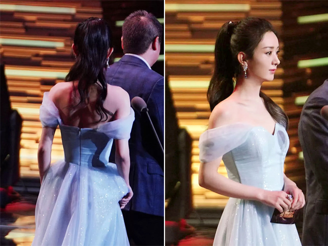 Lưng trần, vai thon của mỹ nhân Tây Du Ký. Nhiều ý kiến cho rằng Lệ Dĩnh quá gầy, bởi cô vẫn đang trong giai đoạn nuôi con bú. 