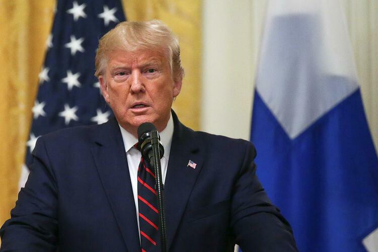 Tổng thống Mỹ Donald Trump phát biểu trong cuộc họp báo tại Nhà Trắng, Washington, Mỹ, tháng 10/2019. Ảnh: Reuters.