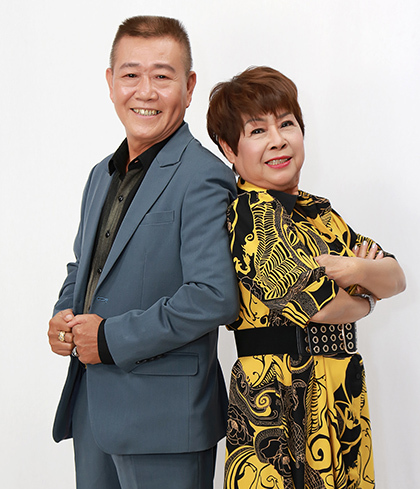 Vợ chồng nghệ sĩ Vũ Thanh - Lệ Hải. Ảnh: G.T.V.