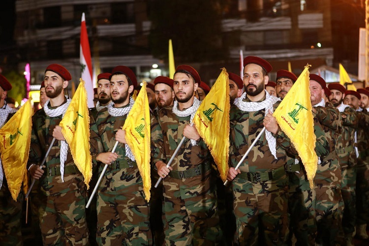 Lực lượng Hezbollah diễn hành ở thủ đô Beirut, Lebanon hồi tháng 3/2019. Ảnh: AFP.