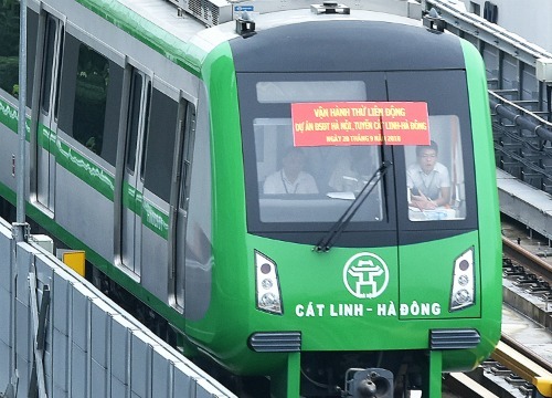 Dự án Cát Linh - Hà Đông đã được chạy thử liên động. Ảnh: Ngọc Thành.
