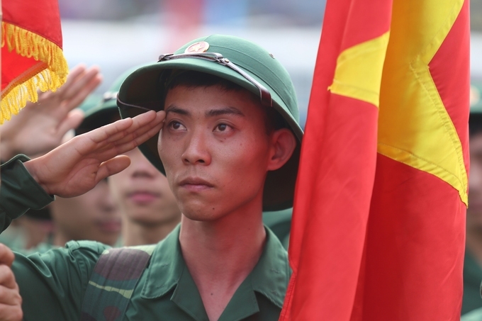 Thanh niên Hà Nội lên đường nhập ngũ năm 2019. Ảnh: Gia Chính
