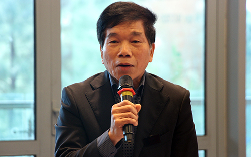 Ông Nguyễn Quốc Hiệp - Chủ tịch HĐQT GP Invest tại hội nghị ngày 18/2. Ảnh: VNREA