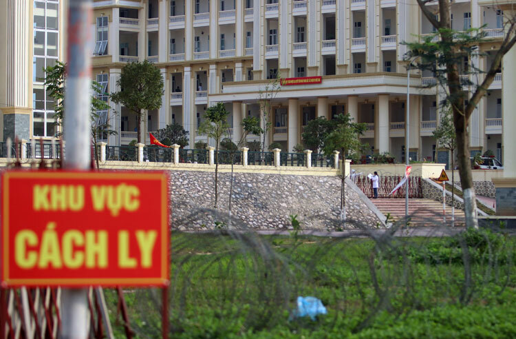 Khu cách ly tập trung ở Trường quân sự Sơn Tây, Hà Nội. Ảnh: Võ Hải