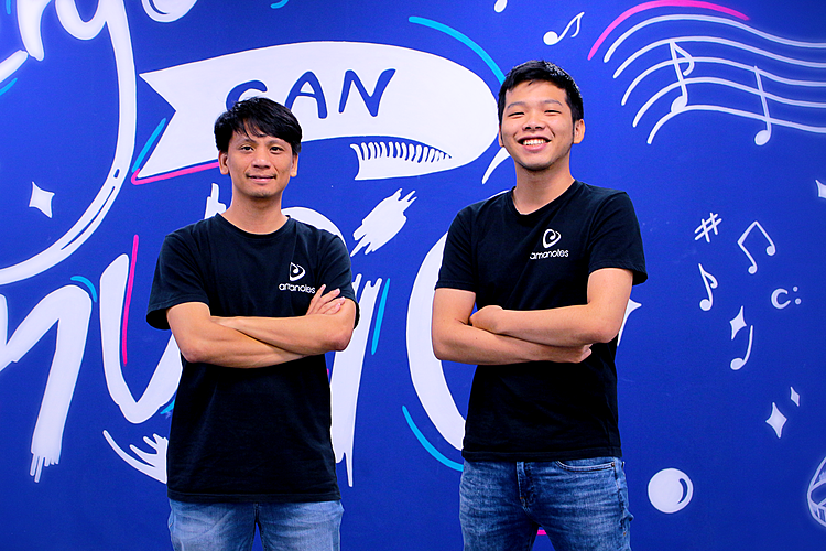 CEO Võ Tuấn Bình (bên trái) và CPO Nguyễn Tuấn Cường (bên phải) là hai nhà sáng lập Amanotes. Ảnh: Amanotes 