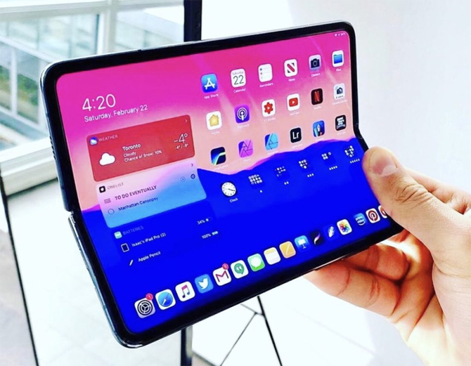 Ý tưởng iPad Pro gập.
