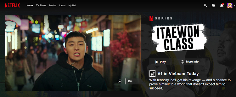 Tầng lớp Itaewon dẫn đầu Top phim người Việt xem Netflix