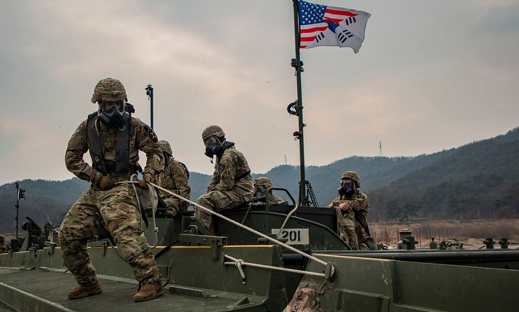 Lính Mỹ diễn tập tại Hàn Quốc hồi tháng 2/2019. Ảnh: US Army.