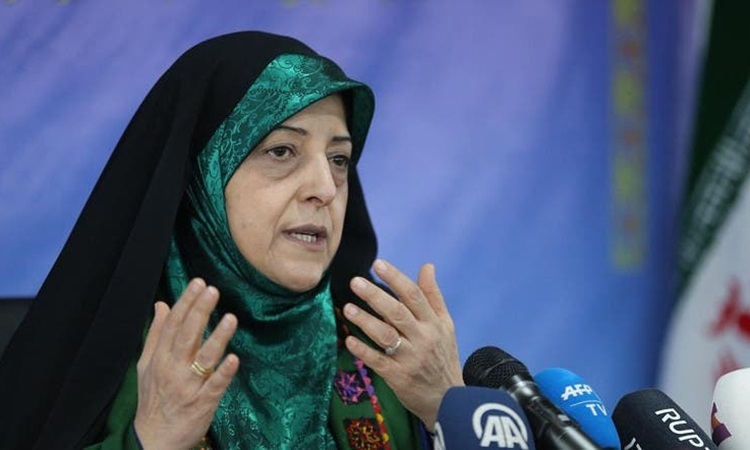 Bà Masoumeh Ebtekar, Phó tổng thống phụ trách vấn đề phụ nữ và gia đình của Iran. Ảnh: AFP.