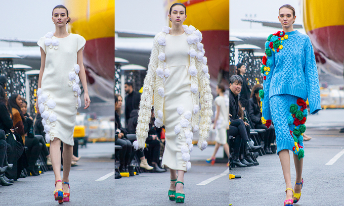Jessica Minh Anh catwalk trên đường băng