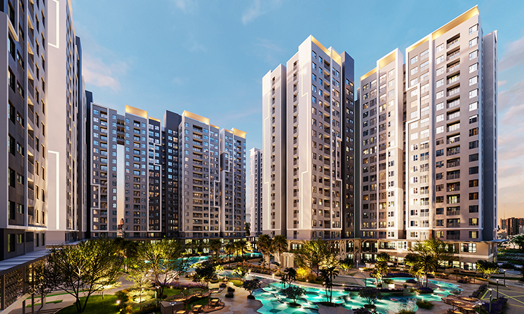 Phối cảnh dự án Westgate tại khu trung tâm tài chính Bình Chánh.