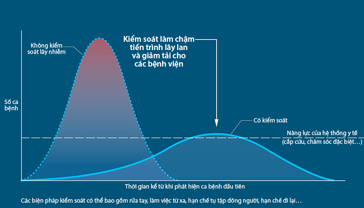 Hai kịch bản về tỷ lệ lây lan của virus. Đồ họa: Twitter/Carl T. Bergstrom