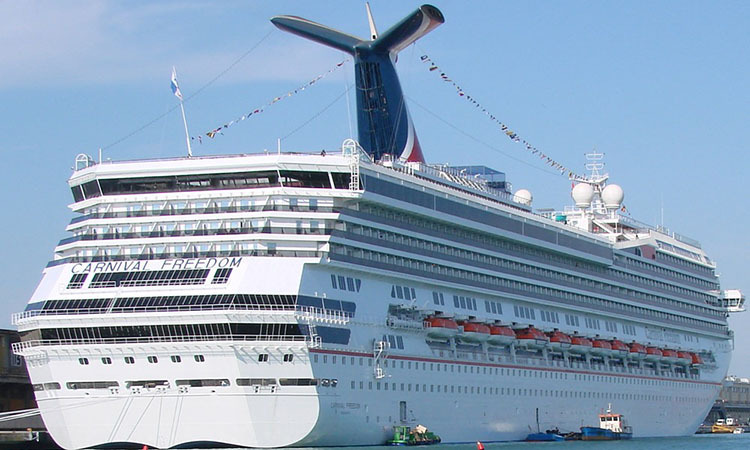 Du thuyền Carnival Freedom của công ty Carnival Cruises. Ảnh: Cruise Mapper.