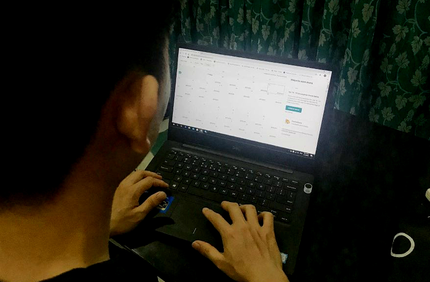 Trang quản lý khách đặt phòng tháng 3/2020 qua Airbnb của anh Minh Tú trống trơn. Ảnh: Hoàng Huy