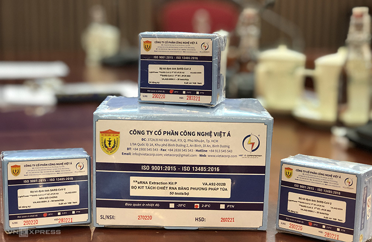 Bộ sinh phẩm xét nghiệm nCoV. Ảnh: BN.