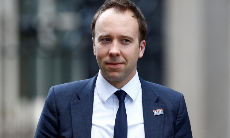 Bộ trưởng Bộ Y tế Matt Hancock tại phố Downing, London, Anh, hồi tháng 3/2019. Ảnh: Reuters.